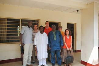  Community Health Sciences Department at Njala Univ. in Bo, Sierra Leone. Front: Oliver Ferguson, Douda Shareef, Mr. A-BS Kamara, Dr. Julia Bello-Bravo Back: Kenneth Long, Gregory Damhorst, Elise Meyers
