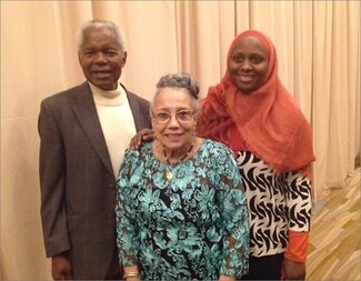 Dr. Doris A. Derby (middle), Winner of the 2016 LAS Alumni Achievement Award, with Prof. Eyamba Bokamba and Dr. Maimouna Barro