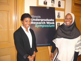 Morgan Hollie (left), LAS Global Studies Senior and Center for African Studies FLAS Fellow