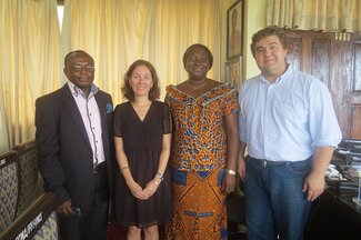 Cape Coast, Ghana, Dr. Samuel Amoa-Mensa, Dr. Julia Bello-Bravo, the Honorable Priscilla Arhin (mayor), and Professor Barry Pittendrigh