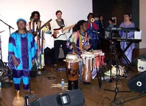 Lamine Touré and Group Saloum, a mbalax band based in Massachusetts, performed at the Illinois Wesleyan College and UIUC